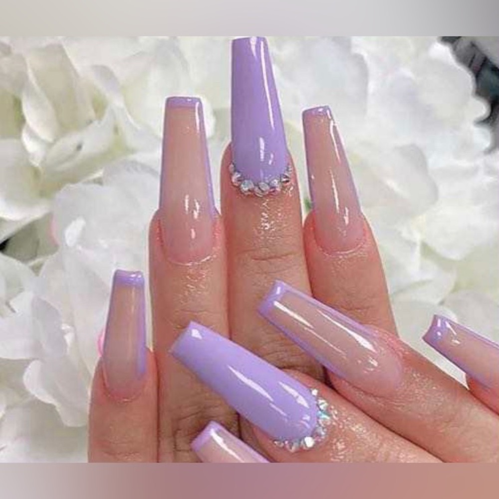 Purple Press on Nails